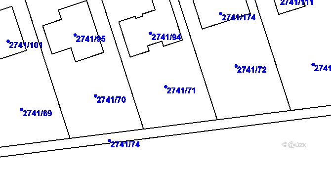 Parcela st. 2741/71 v KÚ Bolatice, Katastrální mapa