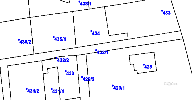 Parcela st. 432/1 v KÚ Bolatice, Katastrální mapa
