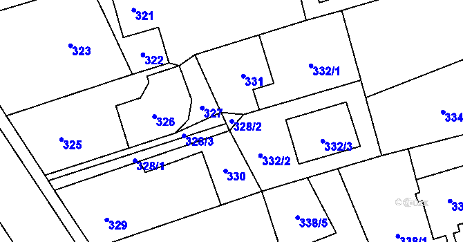 Parcela st. 328/2 v KÚ Bolatice, Katastrální mapa