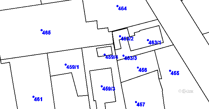 Parcela st. 459/4 v KÚ Bolatice, Katastrální mapa
