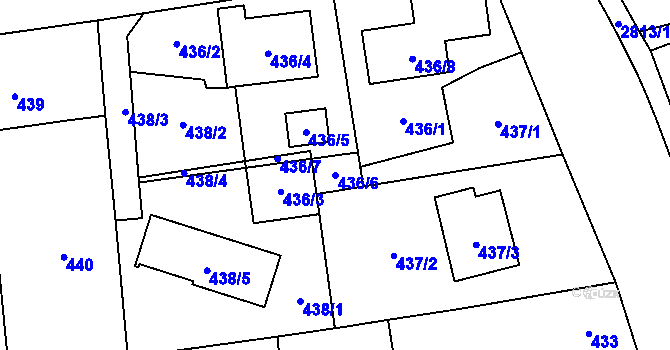 Parcela st. 436/6 v KÚ Bolatice, Katastrální mapa