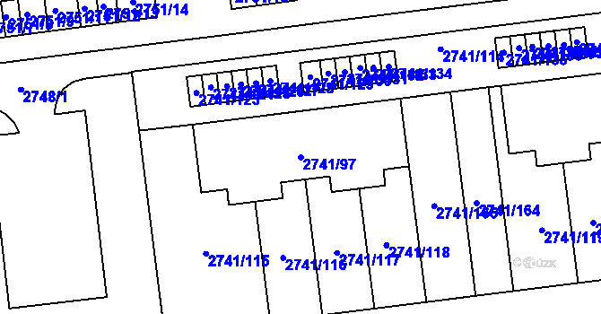Parcela st. 2741/97 v KÚ Bolatice, Katastrální mapa