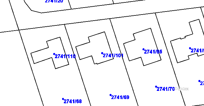 Parcela st. 2741/101 v KÚ Bolatice, Katastrální mapa