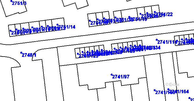 Parcela st. 2741/127 v KÚ Bolatice, Katastrální mapa