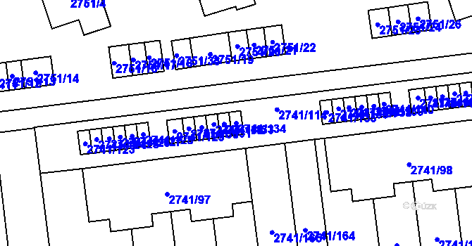 Parcela st. 2741/134 v KÚ Bolatice, Katastrální mapa