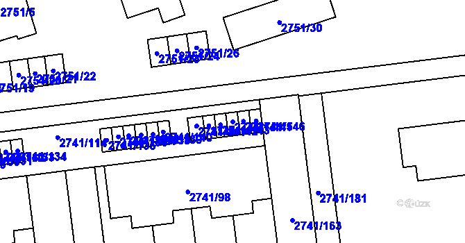 Parcela st. 2741/144 v KÚ Bolatice, Katastrální mapa