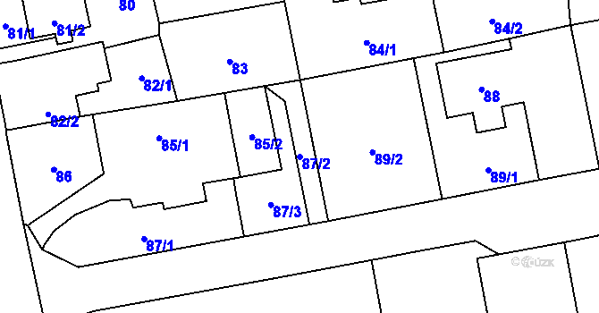 Parcela st. 87/2 v KÚ Bolatice, Katastrální mapa