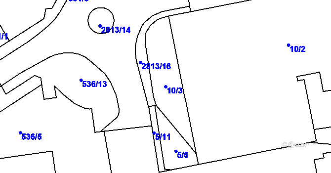 Parcela st. 10/3 v KÚ Bolatice, Katastrální mapa