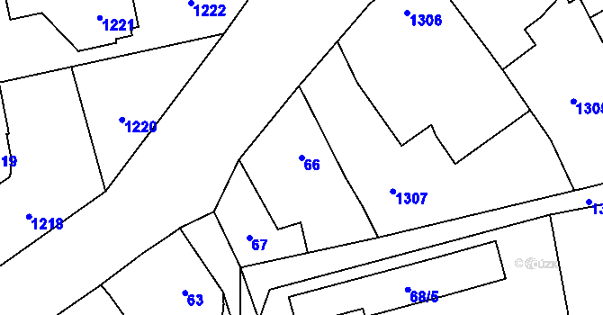 Parcela st. 66 v KÚ Bolatice, Katastrální mapa