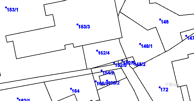Parcela st. 152/4 v KÚ Bolatice, Katastrální mapa