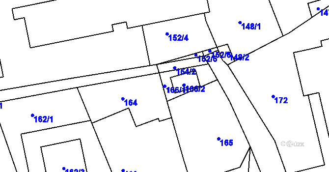 Parcela st. 166/1 v KÚ Bolatice, Katastrální mapa