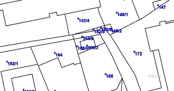 Parcela st. 166/2 v KÚ Bolatice, Katastrální mapa