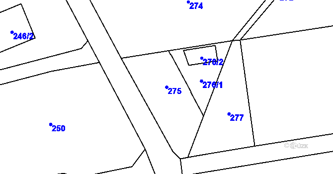 Parcela st. 275 v KÚ Bolatice, Katastrální mapa