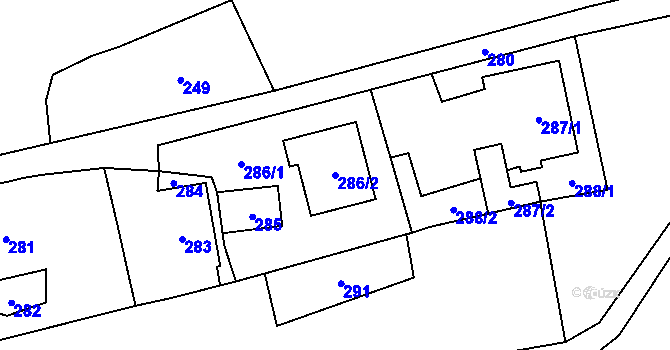 Parcela st. 286/2 v KÚ Bolatice, Katastrální mapa