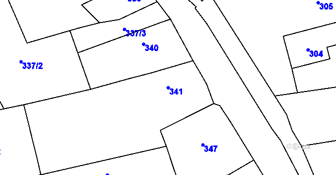 Parcela st. 341 v KÚ Bolatice, Katastrální mapa