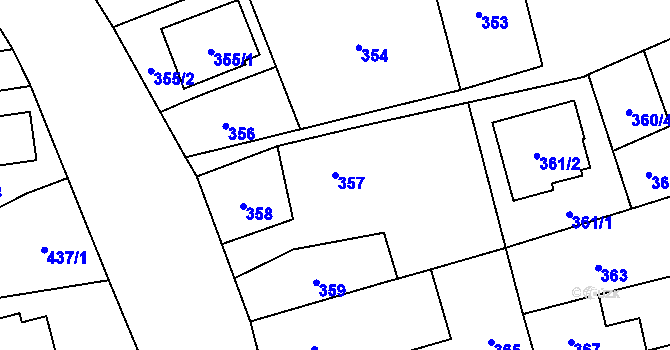Parcela st. 357 v KÚ Bolatice, Katastrální mapa