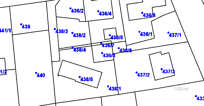 Parcela st. 436/3 v KÚ Bolatice, Katastrální mapa