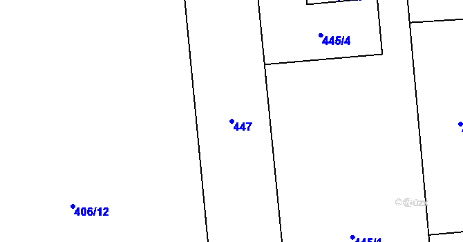 Parcela st. 447 v KÚ Bolatice, Katastrální mapa