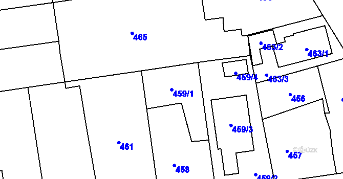 Parcela st. 459/1 v KÚ Bolatice, Katastrální mapa