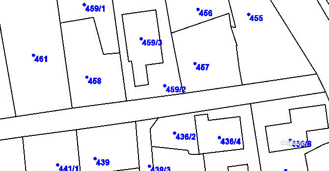 Parcela st. 459/2 v KÚ Bolatice, Katastrální mapa