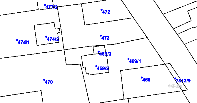 Parcela st. 469/3 v KÚ Bolatice, Katastrální mapa