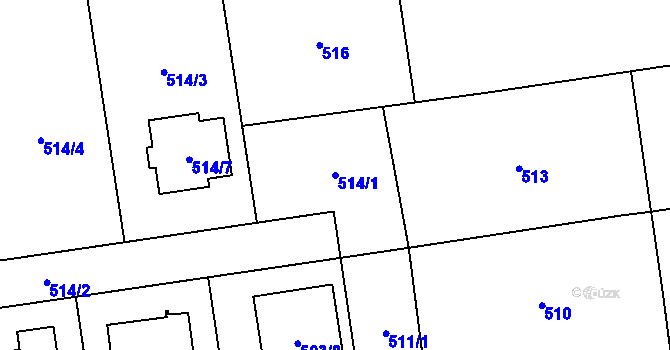 Parcela st. 514/1 v KÚ Bolatice, Katastrální mapa