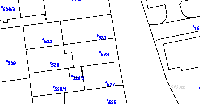 Parcela st. 529 v KÚ Bolatice, Katastrální mapa