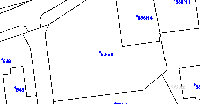 Parcela st. 536/1 v KÚ Bolatice, Katastrální mapa