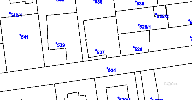 Parcela st. 537 v KÚ Bolatice, Katastrální mapa