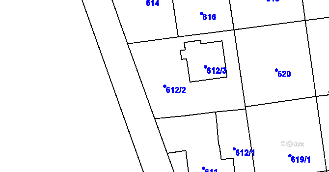 Parcela st. 612/2 v KÚ Bolatice, Katastrální mapa