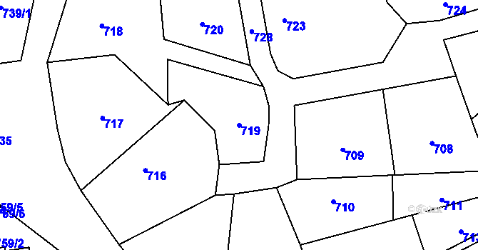 Parcela st. 719 v KÚ Bolatice, Katastrální mapa