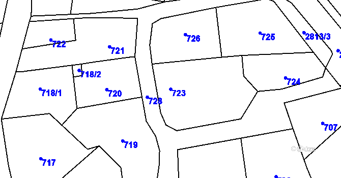 Parcela st. 723 v KÚ Bolatice, Katastrální mapa