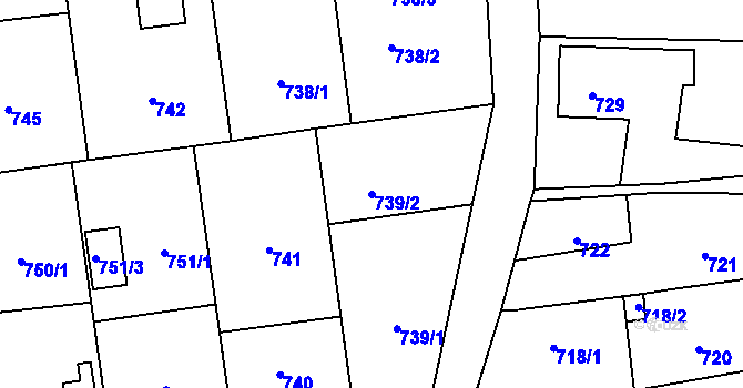 Parcela st. 739/2 v KÚ Bolatice, Katastrální mapa