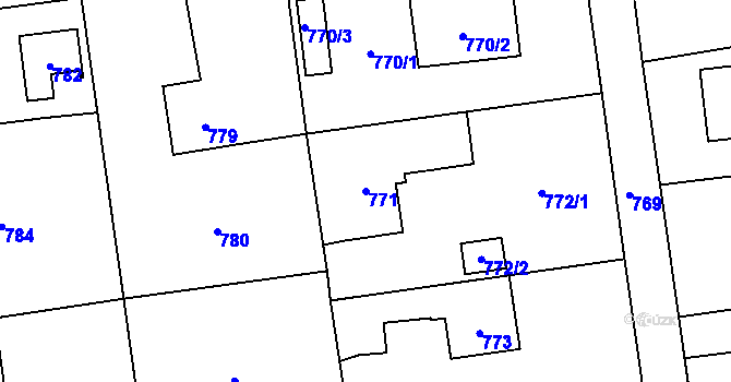 Parcela st. 771 v KÚ Bolatice, Katastrální mapa
