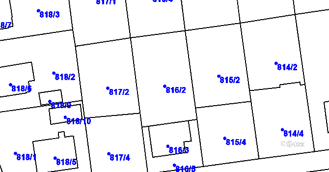 Parcela st. 816/2 v KÚ Bolatice, Katastrální mapa