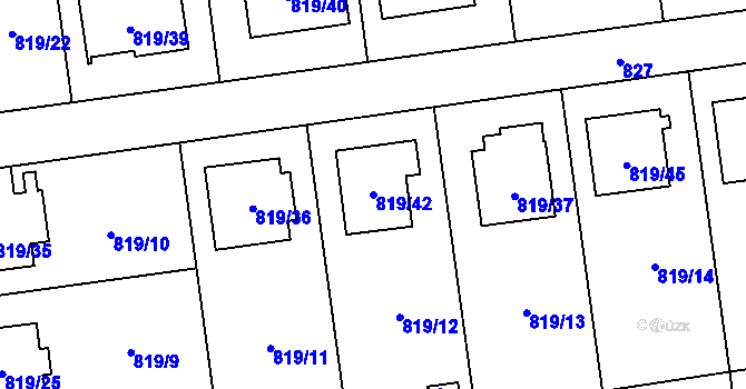 Parcela st. 819/42 v KÚ Bolatice, Katastrální mapa