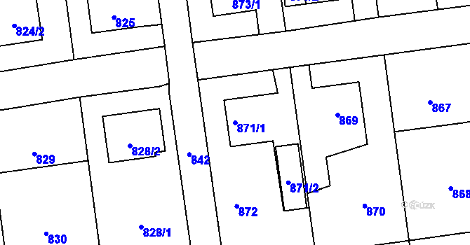 Parcela st. 871/1 v KÚ Bolatice, Katastrální mapa
