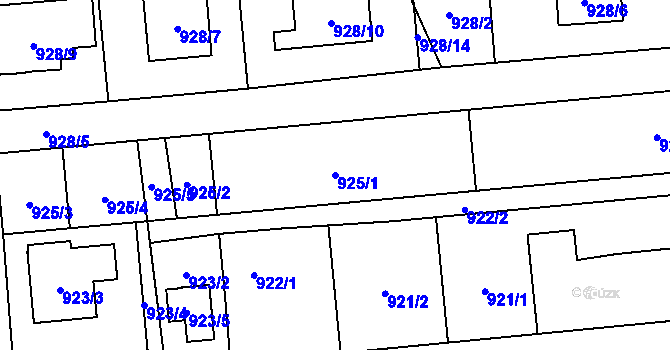 Parcela st. 925/1 v KÚ Bolatice, Katastrální mapa