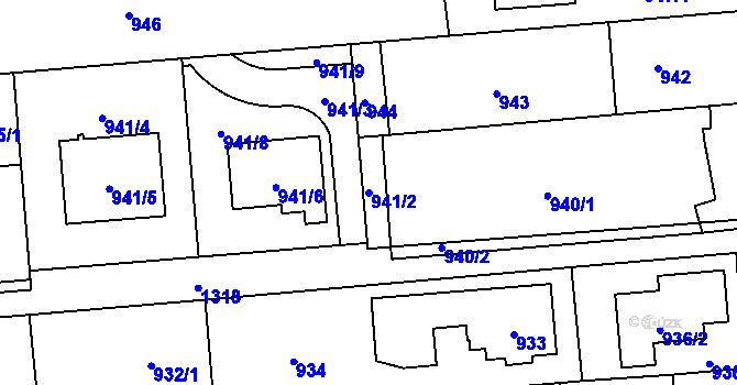 Parcela st. 941/2 v KÚ Bolatice, Katastrální mapa