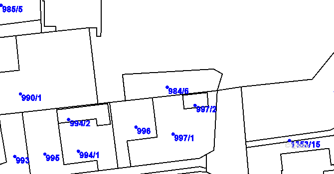 Parcela st. 984/6 v KÚ Bolatice, Katastrální mapa