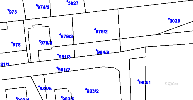 Parcela st. 984/9 v KÚ Bolatice, Katastrální mapa