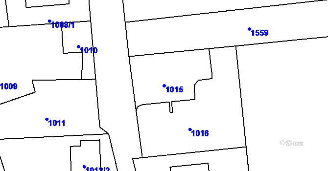 Parcela st. 1015 v KÚ Bolatice, Katastrální mapa