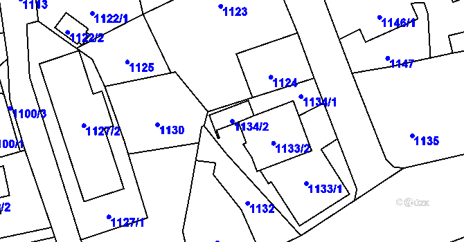 Parcela st. 1134/2 v KÚ Bolatice, Katastrální mapa
