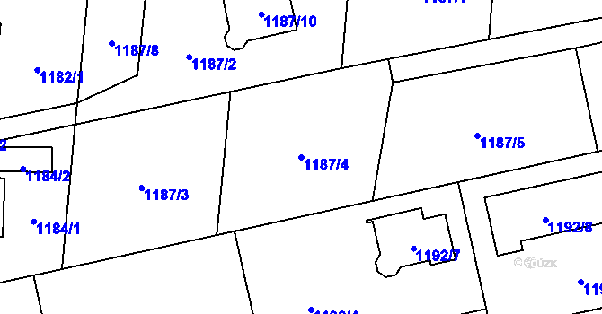 Parcela st. 1187/4 v KÚ Bolatice, Katastrální mapa