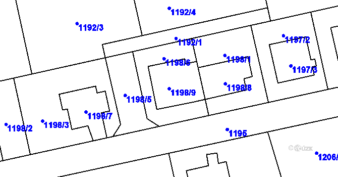Parcela st. 1198/9 v KÚ Bolatice, Katastrální mapa