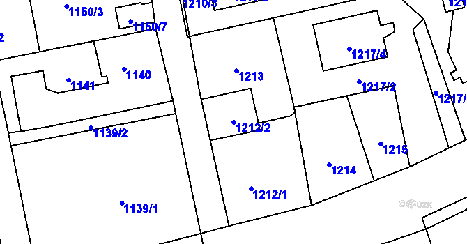 Parcela st. 1212/2 v KÚ Bolatice, Katastrální mapa