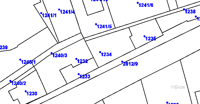 Parcela st. 1234 v KÚ Bolatice, Katastrální mapa