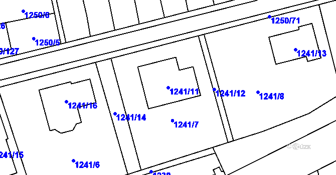 Parcela st. 1241/11 v KÚ Bolatice, Katastrální mapa