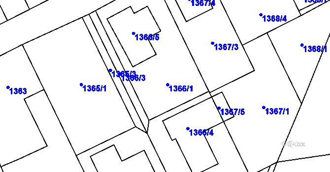 Parcela st. 1366 v KÚ Bolatice, Katastrální mapa
