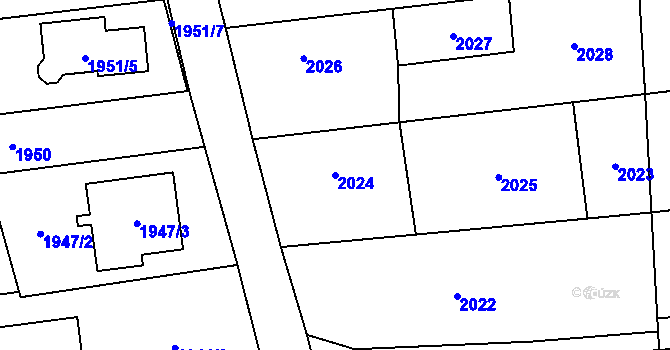Parcela st. 2024 v KÚ Bolatice, Katastrální mapa